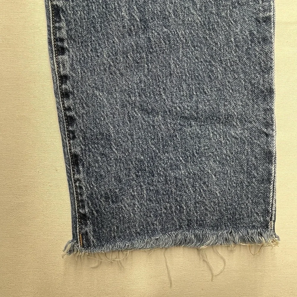 J Crew Women's‎ Jeans 32 Slim Boyfriend Blue Raw Hem